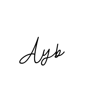 You should practise on your own different ways (BallpointsItalic-DORy9) to write your name (Ayb) in signature. don't let someone else do it for you. Ayb signature style 11 images and pictures png