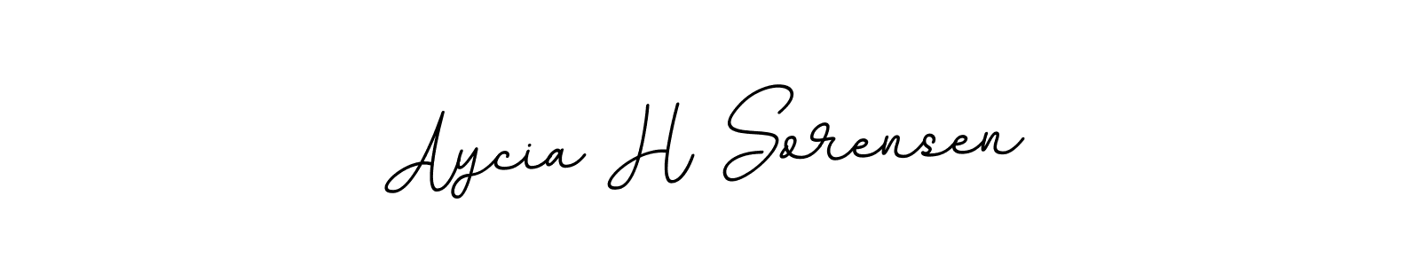 Create a beautiful signature design for name Aycia H Sorensen. With this signature (BallpointsItalic-DORy9) fonts, you can make a handwritten signature for free. Aycia H Sorensen signature style 11 images and pictures png