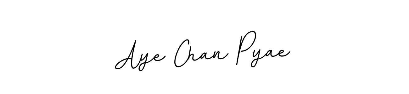 Design your own signature with our free online signature maker. With this signature software, you can create a handwritten (BallpointsItalic-DORy9) signature for name Aye Chan Pyae. Aye Chan Pyae signature style 11 images and pictures png