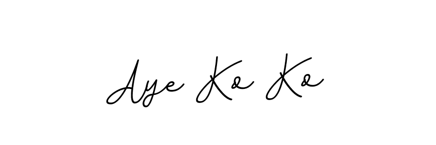 Make a beautiful signature design for name Aye Ko Ko. With this signature (BallpointsItalic-DORy9) style, you can create a handwritten signature for free. Aye Ko Ko signature style 11 images and pictures png