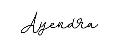 You should practise on your own different ways (BallpointsItalic-DORy9) to write your name (Ayendra) in signature. Don't let someone else do it for you. Ayendra signature style 11 images and pictures png