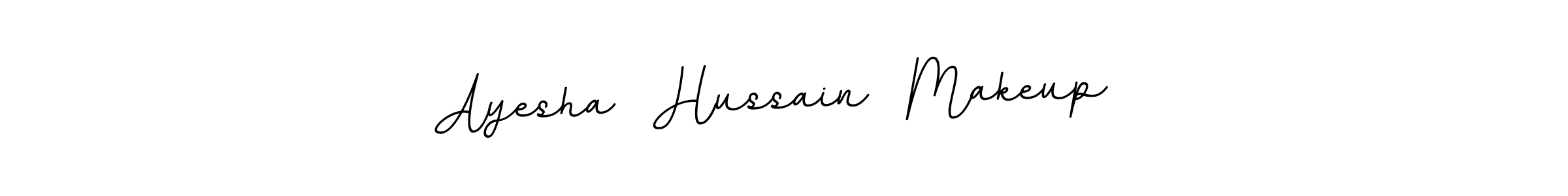 Design your own signature with our free online signature maker. With this signature software, you can create a handwritten (BallpointsItalic-DORy9) signature for name Ayesha  Hussain  Makeup . Ayesha  Hussain  Makeup  signature style 11 images and pictures png