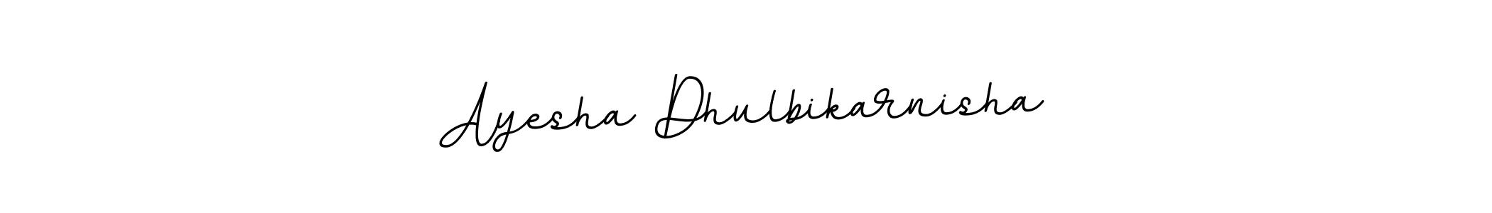 Create a beautiful signature design for name Ayesha Dhulbikarnisha. With this signature (BallpointsItalic-DORy9) fonts, you can make a handwritten signature for free. Ayesha Dhulbikarnisha signature style 11 images and pictures png