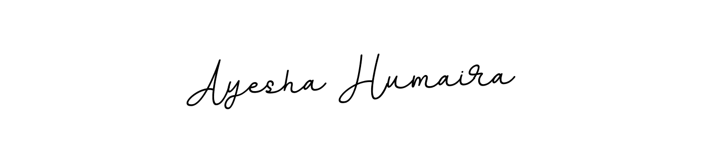 Make a beautiful signature design for name Ayesha Humaira. With this signature (BallpointsItalic-DORy9) style, you can create a handwritten signature for free. Ayesha Humaira signature style 11 images and pictures png