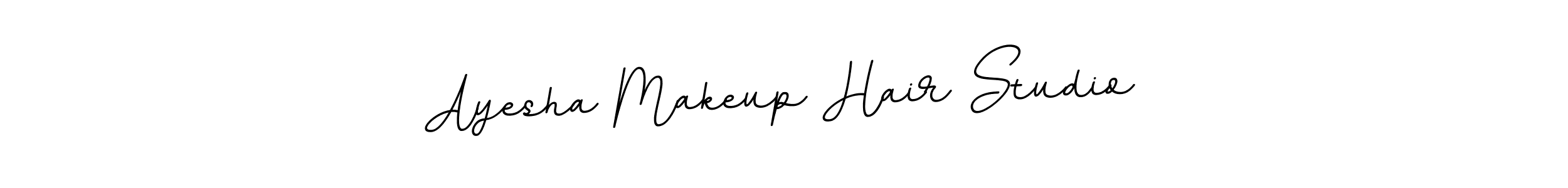 It looks lik you need a new signature style for name Ayesha Makeup Hair Studio. Design unique handwritten (BallpointsItalic-DORy9) signature with our free signature maker in just a few clicks. Ayesha Makeup Hair Studio signature style 11 images and pictures png