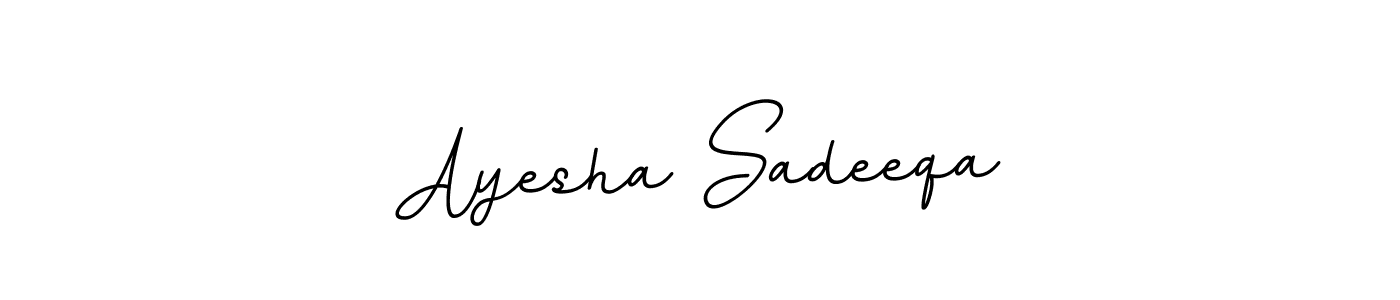 How to make Ayesha Sadeeqa name signature. Use BallpointsItalic-DORy9 style for creating short signs online. This is the latest handwritten sign. Ayesha Sadeeqa signature style 11 images and pictures png