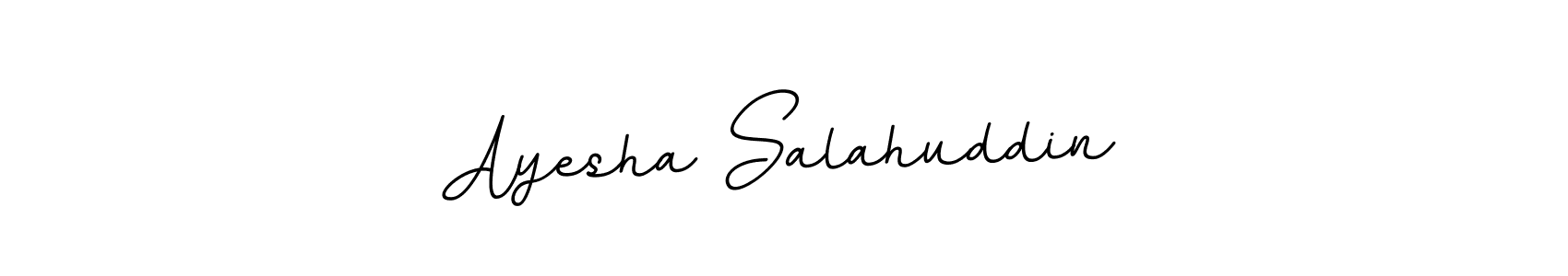 How to make Ayesha Salahuddin name signature. Use BallpointsItalic-DORy9 style for creating short signs online. This is the latest handwritten sign. Ayesha Salahuddin signature style 11 images and pictures png