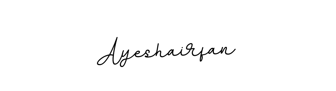 Create a beautiful signature design for name Ayeshairfan. With this signature (BallpointsItalic-DORy9) fonts, you can make a handwritten signature for free. Ayeshairfan signature style 11 images and pictures png