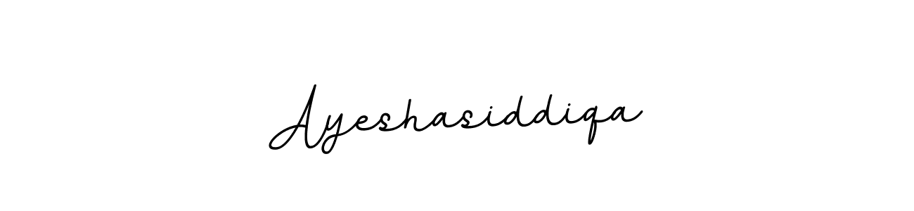 How to make Ayeshasiddiqa name signature. Use BallpointsItalic-DORy9 style for creating short signs online. This is the latest handwritten sign. Ayeshasiddiqa signature style 11 images and pictures png