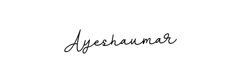 You should practise on your own different ways (BallpointsItalic-DORy9) to write your name (Ayeshaumar) in signature. don't let someone else do it for you. Ayeshaumar signature style 11 images and pictures png