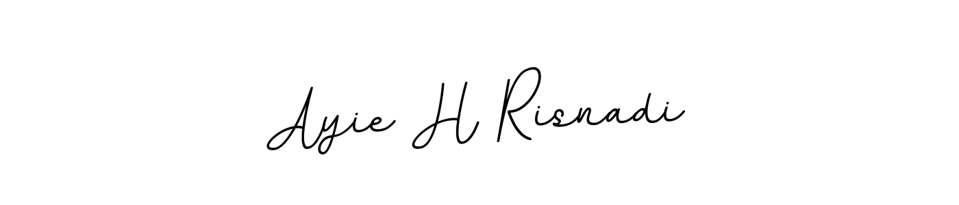 if you are searching for the best signature style for your name Ayie H Risnadi. so please give up your signature search. here we have designed multiple signature styles  using BallpointsItalic-DORy9. Ayie H Risnadi signature style 11 images and pictures png