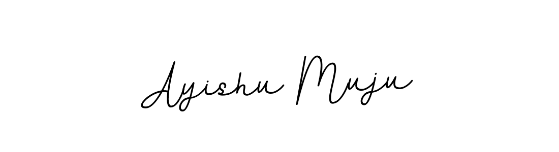 The best way (BallpointsItalic-DORy9) to make a short signature is to pick only two or three words in your name. The name Ayishu Muju include a total of six letters. For converting this name. Ayishu Muju signature style 11 images and pictures png