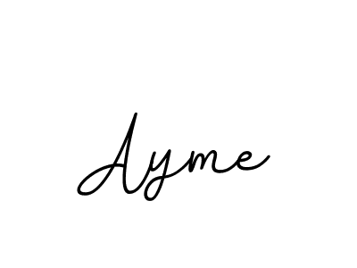 Make a beautiful signature design for name Ayme. With this signature (BallpointsItalic-DORy9) style, you can create a handwritten signature for free. Ayme signature style 11 images and pictures png