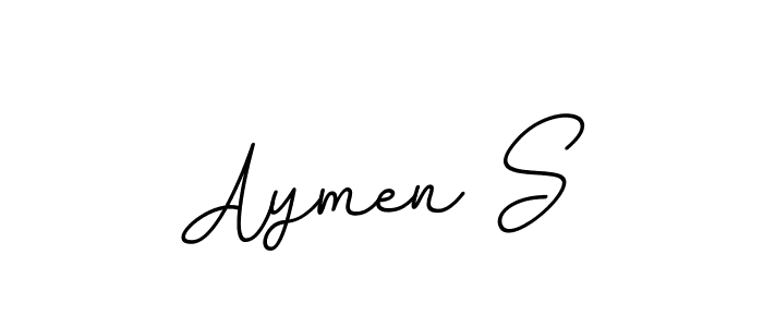 It looks lik you need a new signature style for name Aymen S. Design unique handwritten (BallpointsItalic-DORy9) signature with our free signature maker in just a few clicks. Aymen S signature style 11 images and pictures png