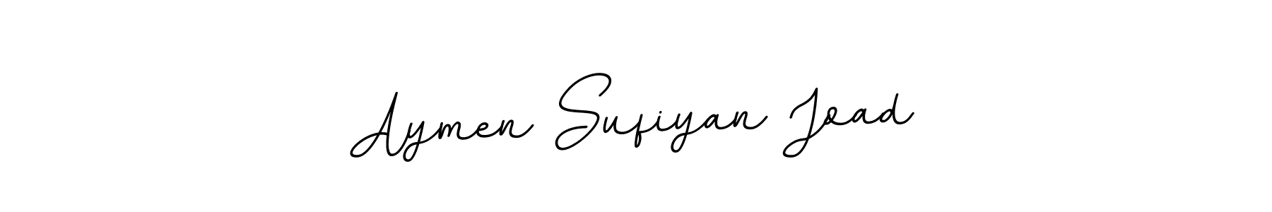 How to make Aymen Sufiyan Joad name signature. Use BallpointsItalic-DORy9 style for creating short signs online. This is the latest handwritten sign. Aymen Sufiyan Joad signature style 11 images and pictures png