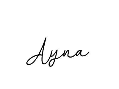 How to make Ayna name signature. Use BallpointsItalic-DORy9 style for creating short signs online. This is the latest handwritten sign. Ayna signature style 11 images and pictures png