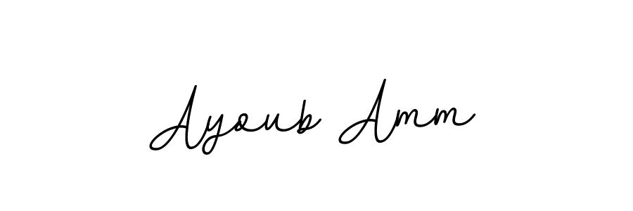 Design your own signature with our free online signature maker. With this signature software, you can create a handwritten (BallpointsItalic-DORy9) signature for name Ayoub Amm. Ayoub Amm signature style 11 images and pictures png