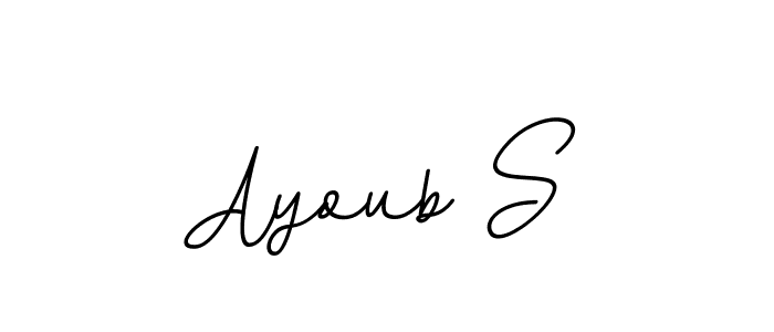 You can use this online signature creator to create a handwritten signature for the name Ayoub S. This is the best online autograph maker. Ayoub S signature style 11 images and pictures png