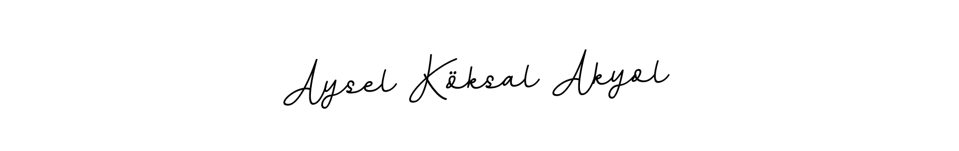 Design your own signature with our free online signature maker. With this signature software, you can create a handwritten (BallpointsItalic-DORy9) signature for name Aysel Köksal Akyol. Aysel Köksal Akyol signature style 11 images and pictures png