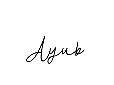 Design your own signature with our free online signature maker. With this signature software, you can create a handwritten (BallpointsItalic-DORy9) signature for name Ayub. Ayub signature style 11 images and pictures png