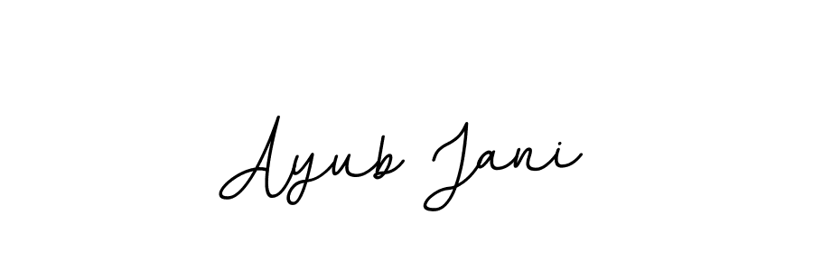 You should practise on your own different ways (BallpointsItalic-DORy9) to write your name (Ayub Jani) in signature. don't let someone else do it for you. Ayub Jani signature style 11 images and pictures png