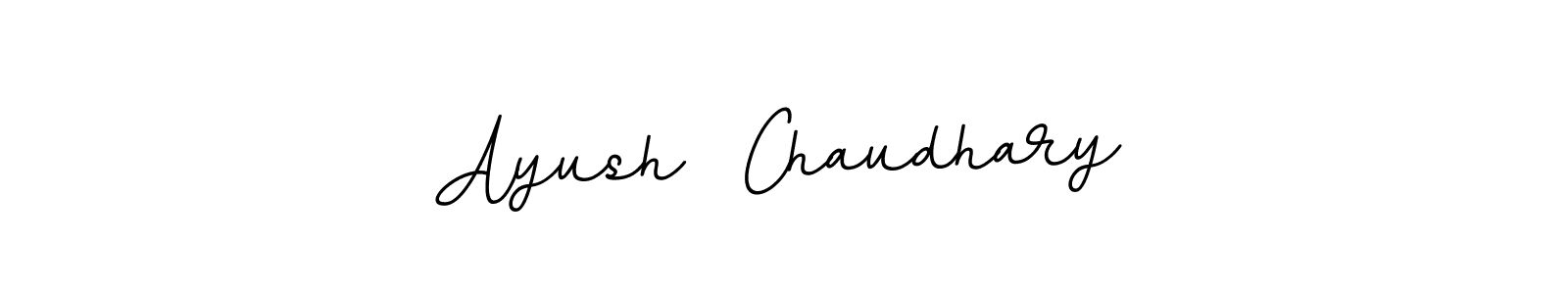 The best way (BallpointsItalic-DORy9) to make a short signature is to pick only two or three words in your name. The name Ayush  Chaudhary include a total of six letters. For converting this name. Ayush  Chaudhary signature style 11 images and pictures png