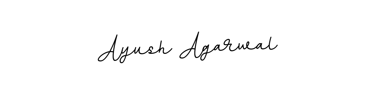 How to make Ayush Agarwal name signature. Use BallpointsItalic-DORy9 style for creating short signs online. This is the latest handwritten sign. Ayush Agarwal signature style 11 images and pictures png