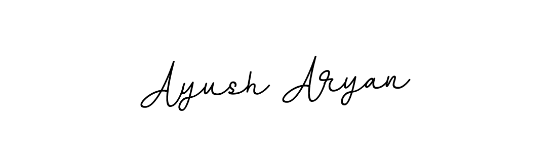 Ayush Aryan stylish signature style. Best Handwritten Sign (BallpointsItalic-DORy9) for my name. Handwritten Signature Collection Ideas for my name Ayush Aryan. Ayush Aryan signature style 11 images and pictures png