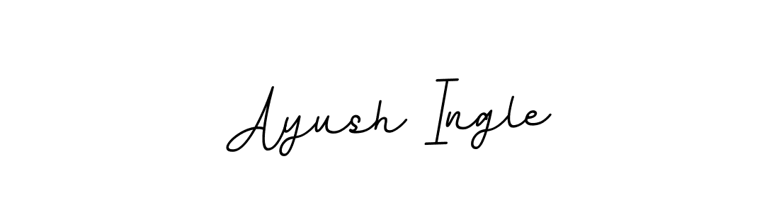 Use a signature maker to create a handwritten signature online. With this signature software, you can design (BallpointsItalic-DORy9) your own signature for name Ayush Ingle. Ayush Ingle signature style 11 images and pictures png