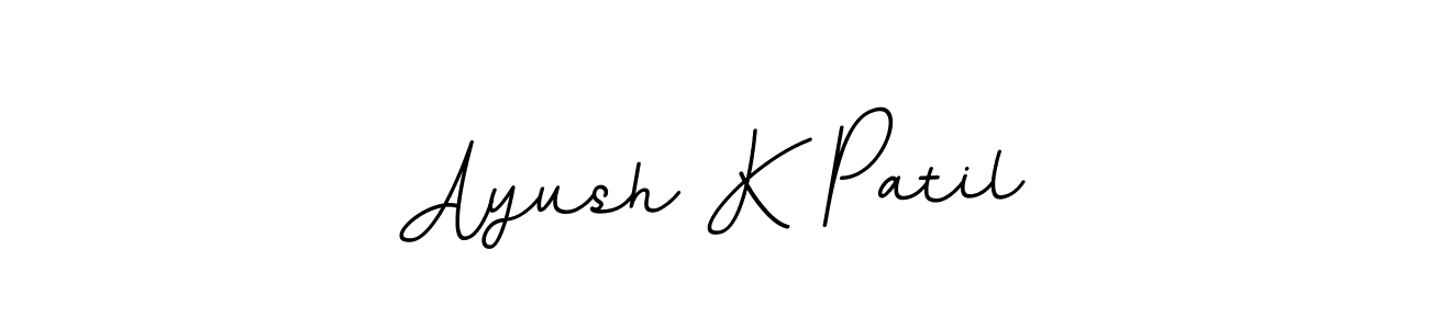 Use a signature maker to create a handwritten signature online. With this signature software, you can design (BallpointsItalic-DORy9) your own signature for name Ayush K Patil. Ayush K Patil signature style 11 images and pictures png