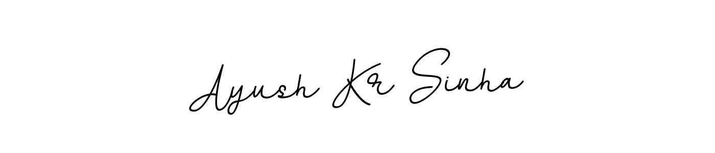 Design your own signature with our free online signature maker. With this signature software, you can create a handwritten (BallpointsItalic-DORy9) signature for name Ayush Kr Sinha. Ayush Kr Sinha signature style 11 images and pictures png