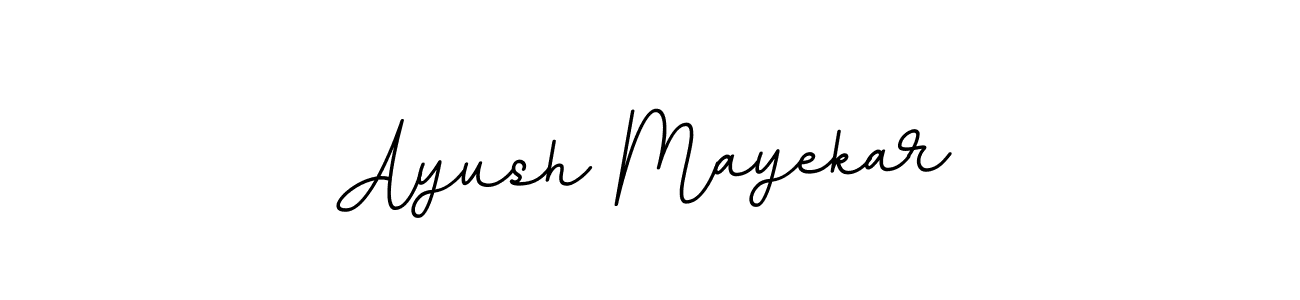 How to make Ayush Mayekar name signature. Use BallpointsItalic-DORy9 style for creating short signs online. This is the latest handwritten sign. Ayush Mayekar signature style 11 images and pictures png