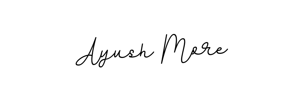 You should practise on your own different ways (BallpointsItalic-DORy9) to write your name (Ayush More) in signature. don't let someone else do it for you. Ayush More signature style 11 images and pictures png
