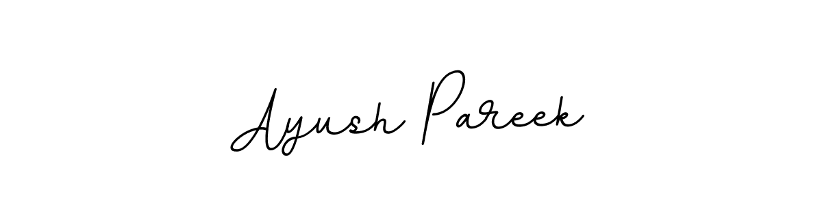 Use a signature maker to create a handwritten signature online. With this signature software, you can design (BallpointsItalic-DORy9) your own signature for name Ayush Pareek. Ayush Pareek signature style 11 images and pictures png