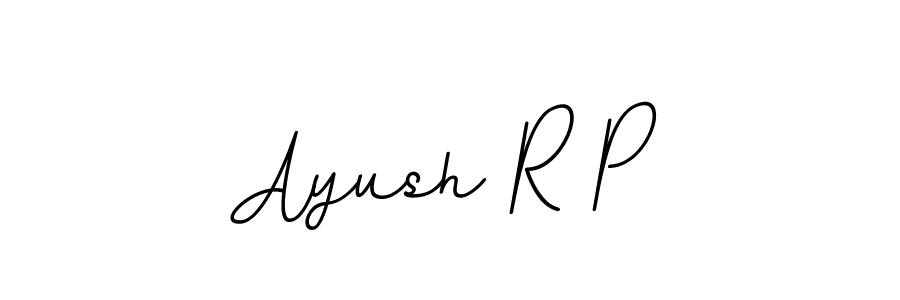 Make a beautiful signature design for name Ayush R P. With this signature (BallpointsItalic-DORy9) style, you can create a handwritten signature for free. Ayush R P signature style 11 images and pictures png