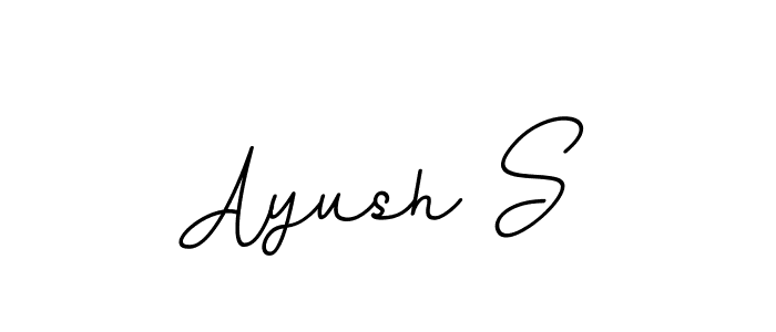 Create a beautiful signature design for name Ayush S. With this signature (BallpointsItalic-DORy9) fonts, you can make a handwritten signature for free. Ayush S signature style 11 images and pictures png