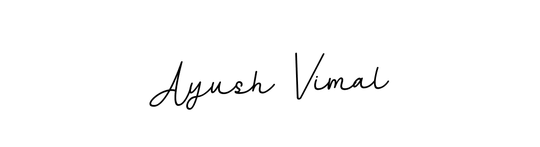 How to make Ayush Vimal name signature. Use BallpointsItalic-DORy9 style for creating short signs online. This is the latest handwritten sign. Ayush Vimal signature style 11 images and pictures png