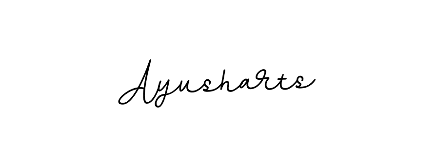 Ayusharts stylish signature style. Best Handwritten Sign (BallpointsItalic-DORy9) for my name. Handwritten Signature Collection Ideas for my name Ayusharts. Ayusharts signature style 11 images and pictures png