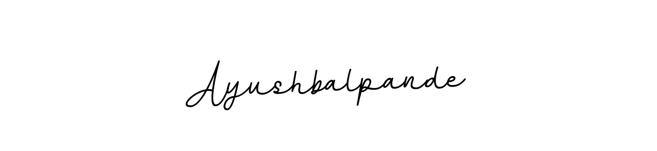 Use a signature maker to create a handwritten signature online. With this signature software, you can design (BallpointsItalic-DORy9) your own signature for name Ayushbalpande. Ayushbalpande signature style 11 images and pictures png