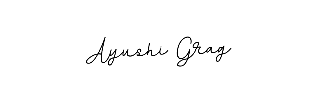 Use a signature maker to create a handwritten signature online. With this signature software, you can design (BallpointsItalic-DORy9) your own signature for name Ayushi Grag. Ayushi Grag signature style 11 images and pictures png