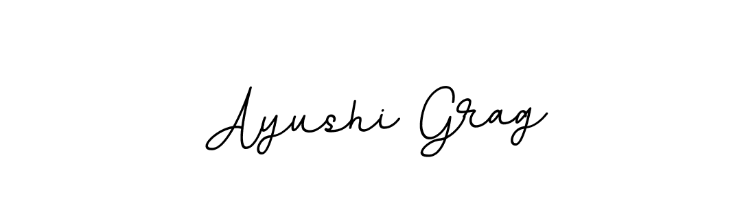 Use a signature maker to create a handwritten signature online. With this signature software, you can design (BallpointsItalic-DORy9) your own signature for name Ayushi Grag. Ayushi Grag signature style 11 images and pictures png