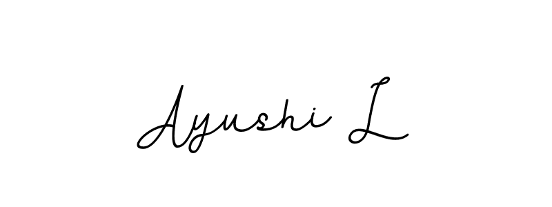Create a beautiful signature design for name Ayushi L. With this signature (BallpointsItalic-DORy9) fonts, you can make a handwritten signature for free. Ayushi L signature style 11 images and pictures png