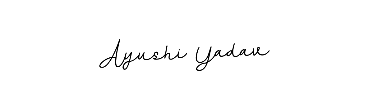 You should practise on your own different ways (BallpointsItalic-DORy9) to write your name (Ayushi Yadav) in signature. don't let someone else do it for you. Ayushi Yadav signature style 11 images and pictures png