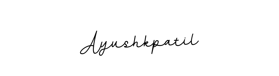 How to make Ayushkpatil name signature. Use BallpointsItalic-DORy9 style for creating short signs online. This is the latest handwritten sign. Ayushkpatil signature style 11 images and pictures png