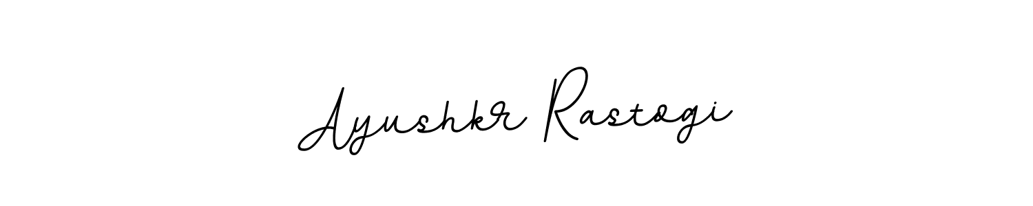 Use a signature maker to create a handwritten signature online. With this signature software, you can design (BallpointsItalic-DORy9) your own signature for name Ayushkr Rastogi. Ayushkr Rastogi signature style 11 images and pictures png