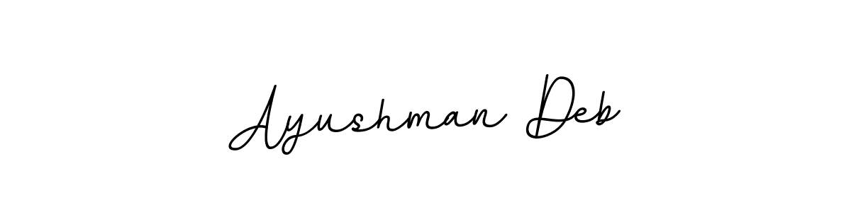 Make a beautiful signature design for name Ayushman Deb. With this signature (BallpointsItalic-DORy9) style, you can create a handwritten signature for free. Ayushman Deb signature style 11 images and pictures png