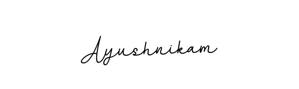 Design your own signature with our free online signature maker. With this signature software, you can create a handwritten (BallpointsItalic-DORy9) signature for name Ayushnikam. Ayushnikam signature style 11 images and pictures png