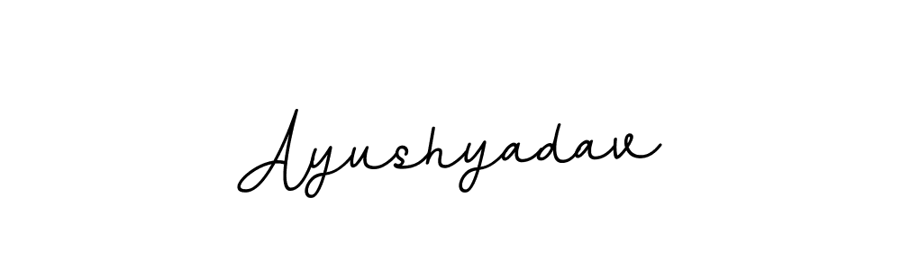 How to make Ayushyadav signature? BallpointsItalic-DORy9 is a professional autograph style. Create handwritten signature for Ayushyadav name. Ayushyadav signature style 11 images and pictures png
