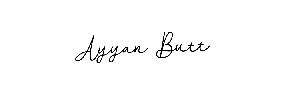 Use a signature maker to create a handwritten signature online. With this signature software, you can design (BallpointsItalic-DORy9) your own signature for name Ayyan Butt. Ayyan Butt signature style 11 images and pictures png