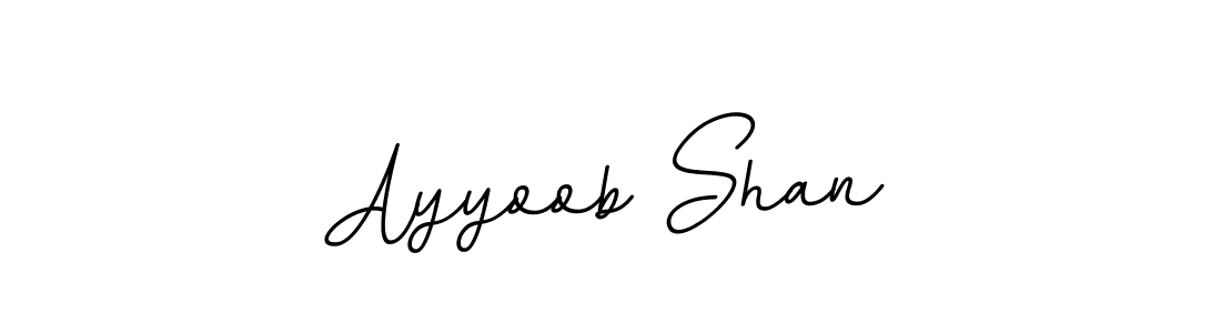 How to make Ayyoob Shan name signature. Use BallpointsItalic-DORy9 style for creating short signs online. This is the latest handwritten sign. Ayyoob Shan signature style 11 images and pictures png